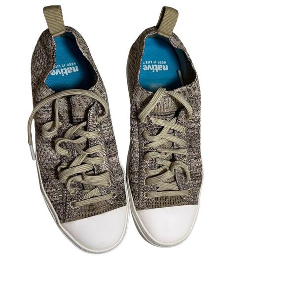 Native Shoes | Jefferson 2.0 Liteknit Women Brown and Tan Flax Size 8 - Picture 4 of 14